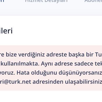 TurkNet Aboneliği Olmayan Adreste Var Görünüyor Çözüm Sunulmuyor