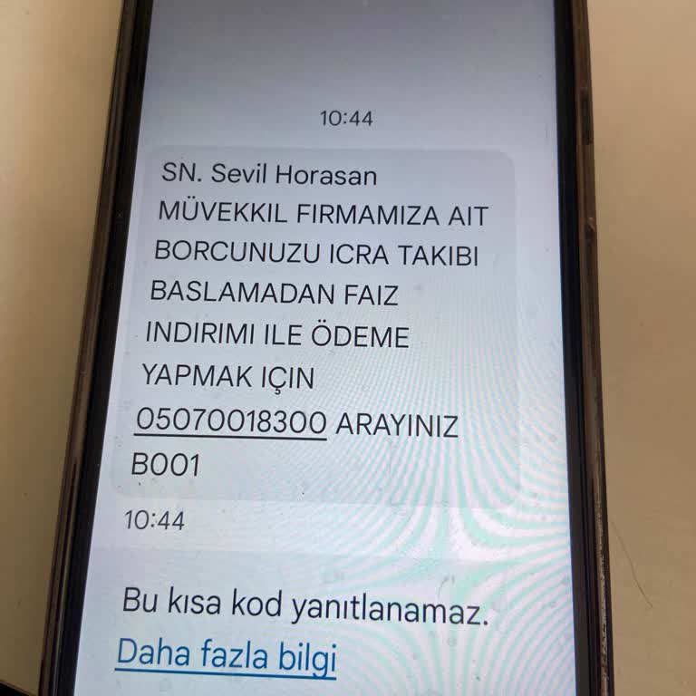Tehditkâr Mesajlarla Haksız Borç Tahsilatı Girişimi