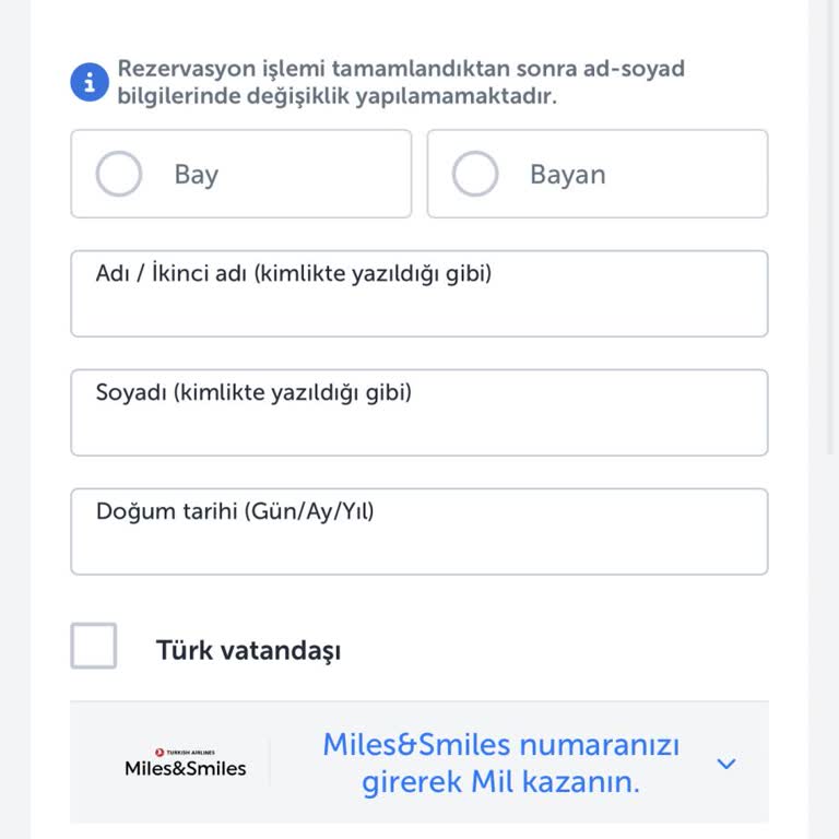 THY Biletinde Soyadı Uyuşmazlığı Nedeniyle Check-in Yapılamıyor