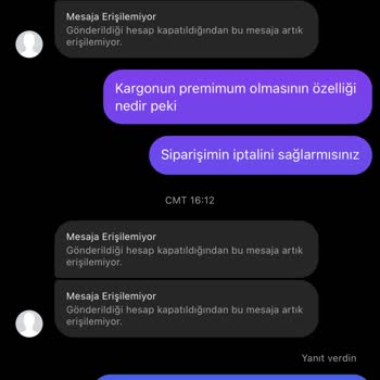 Premium Kargo Aldım Siparişim Gelmedi İletişim Yok Param Gitti