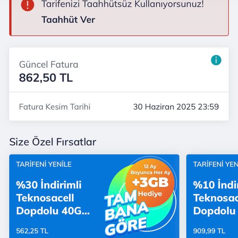 Taahhütsüz Paket Devamı Ve Haksız Ücretlendirme Mağduriyeti