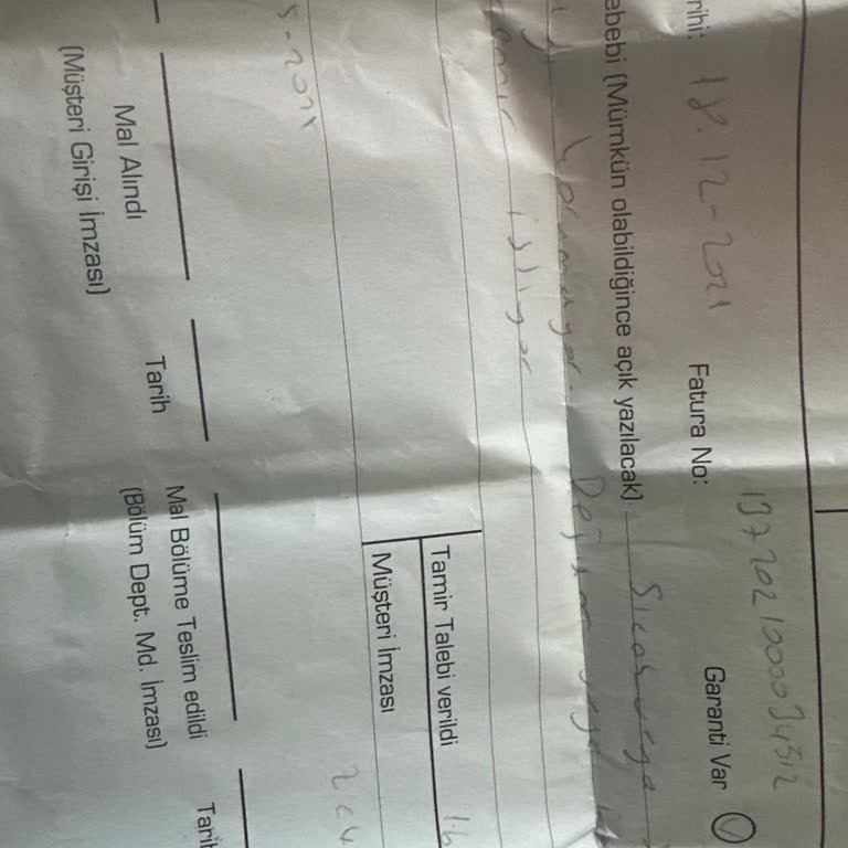 Termos Garanti Sürecinde Yaşanan Sorunlar