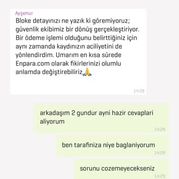 Enpara.com'da EFT İşlemi Sonrası Parama El Konuldu, Mağdur Oldum