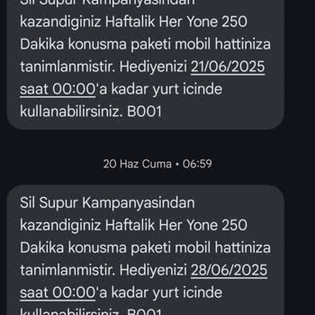 Sil Süpür'de Tekrarlayan Hediyelerden Şikayetçiyim