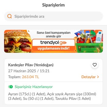 Trendyol Yemek'te Sipariş Hatası Ve Yetersiz Müşteri Hizmeti Deneyimi