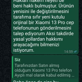Ayıplı Ürün İçin Değişim Talebim Karşılanmadı