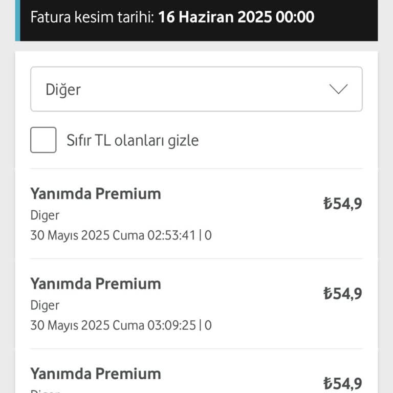 Vodafone Premium Üyelik Ücretinde Haksız Çift Kesinti Mağduriyeti