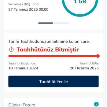 Taahhüt Bitmeden Yüksek Fatura Ve Bilgilendirme Eksikliği