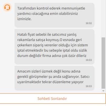 Flash İndirimle Aldığım Ürün Sebepsizce İptal Edildi