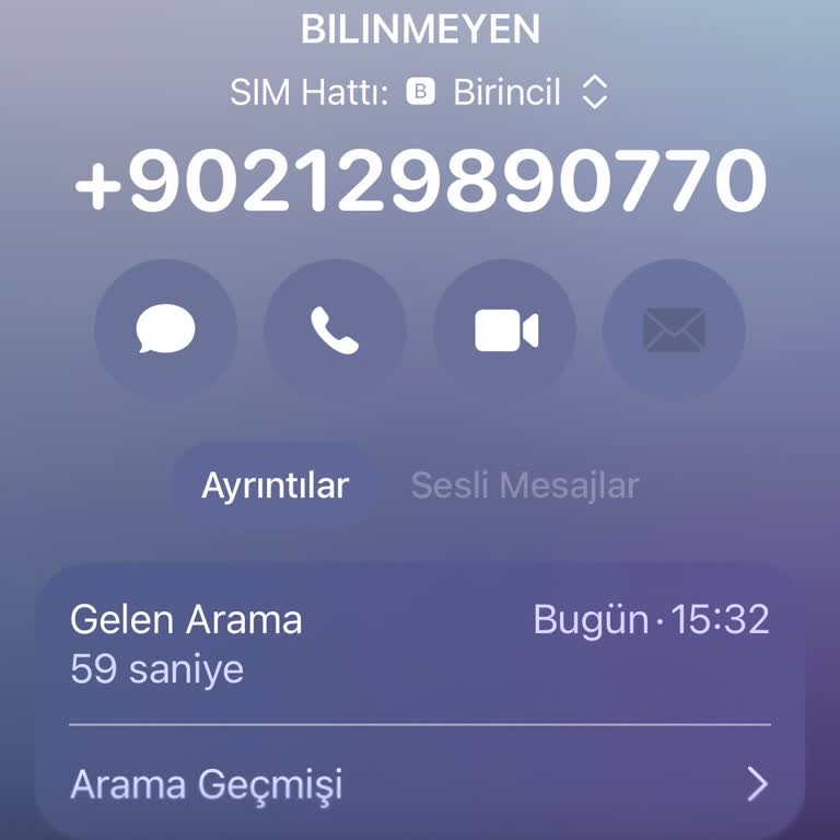 02129890770 Şüpheli Arama Ve Kişisel Veri Paylaşımı Endişesi