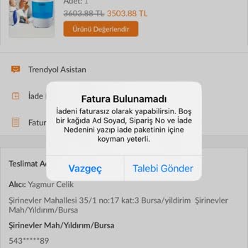 Trendyol'dan Aldığım Ürünün İadesinde Zorluk Ve Destek Eksikliği