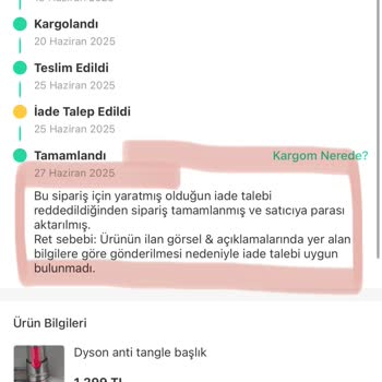 Yanlış Bilgiyle Satılan Ürün Ve İade Talebimin Reddedilmesi Mağduriyet Yarattı