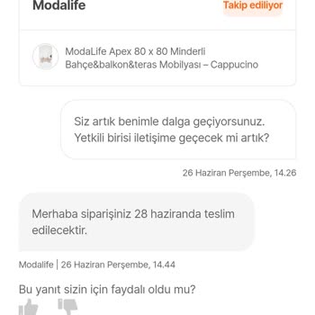 Teslimat Süreci Ve Müşteri Hizmetleri Tam Bir Hayal Kırıklığı
