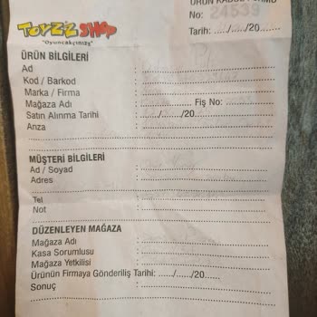 Aldığım Oyuncak Tamir Sonrası Daha Kötü Halde Teslim Edildi İlgisizlik Mağduriyet Yaşattı