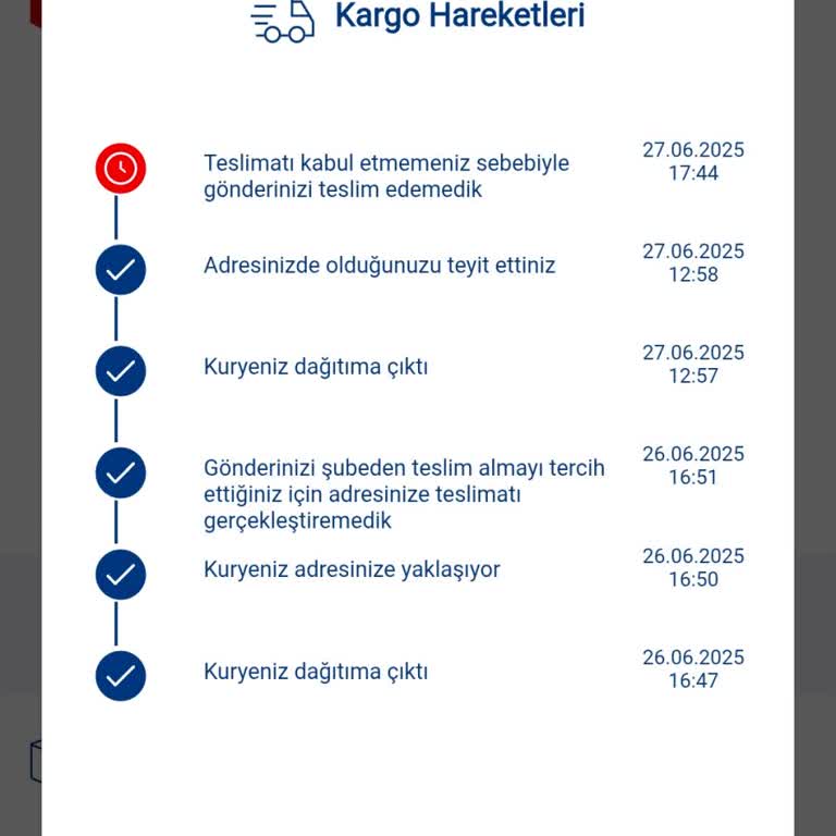 Aras Kargo Kargom Teslim Edilmeden Şubeden Alma Seçeneği Gerekçesiyle İade Ediliyor