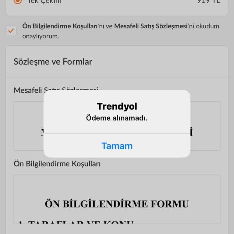 Trendyol'da Ödeme Sırasında Doğrulama Kodu Sorunu