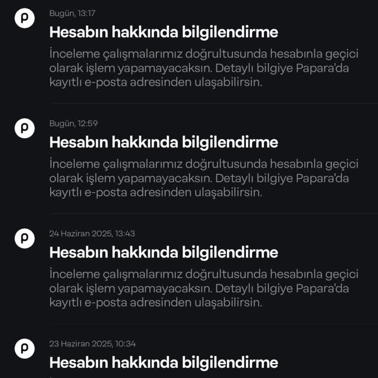 Papara Hesabım Sebepsiz Yere 1 Aydır İncelemede Paramı Kullanamıyorum