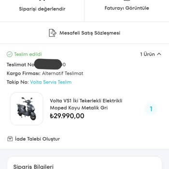 Satın Aldığım Motor Hatalı Çıktı Ve Teslim Edilmemesine Rağmen Teslim Edilmiş Görünüyor