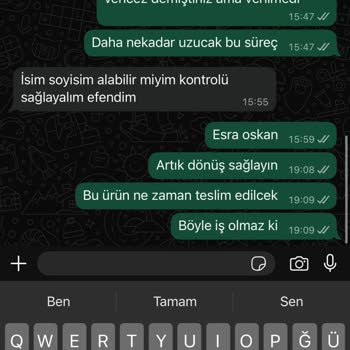 Teslim Edilmeyen Ürün Ve Yapılmayan Para İadesi