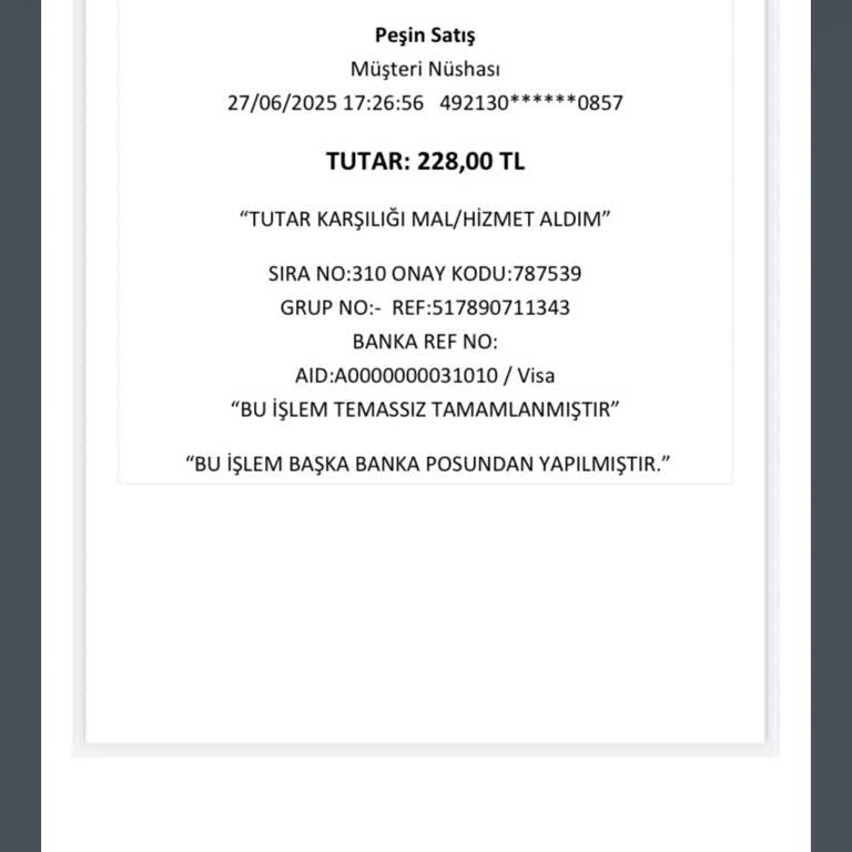 Fiş Verilmemesi Nedeniyle İade Talebimin Reddedilmesi