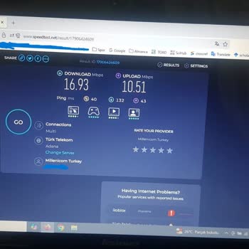 Millenicomdan Vaat Edilen İnternet Hızını Hiçbir Zaman Alamadık