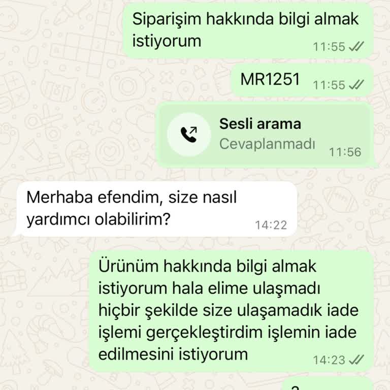 Cevapsız Kalan Sipariş Ve İletişim Sorunu