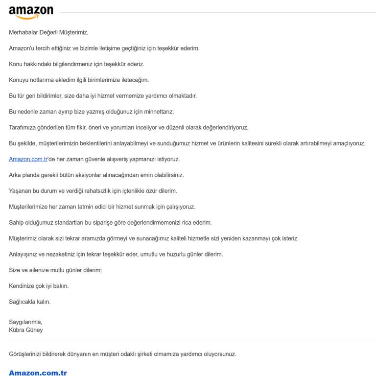 Amazon Siparişim Keyfi İptal Edildi, Mağduriyetim Giderilmiyor