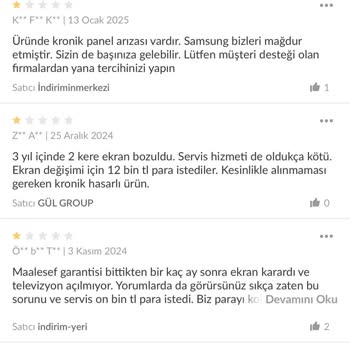 Samsung 50TU8000 TV'de Tekrarlayan Ekran Kararması Sorunu