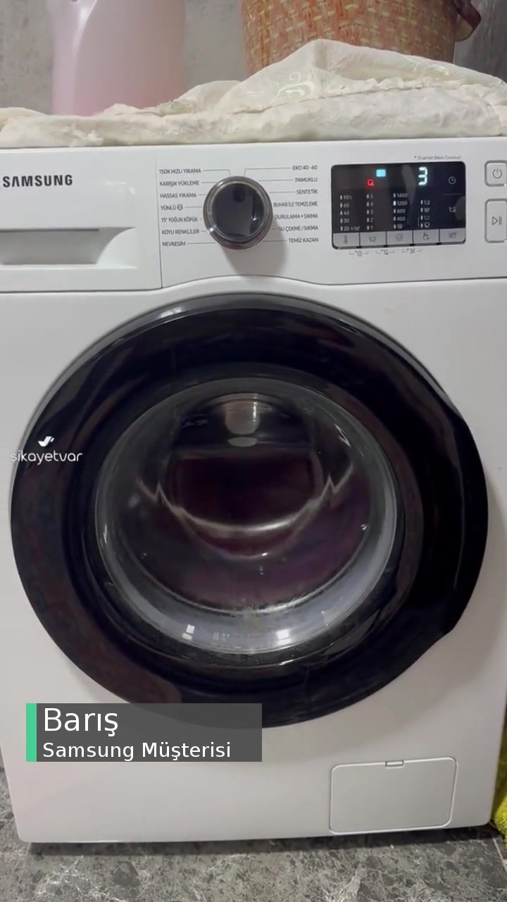 11 Kg Sıfır Samsung Çamaşır Makinesi videonun kapak resmi