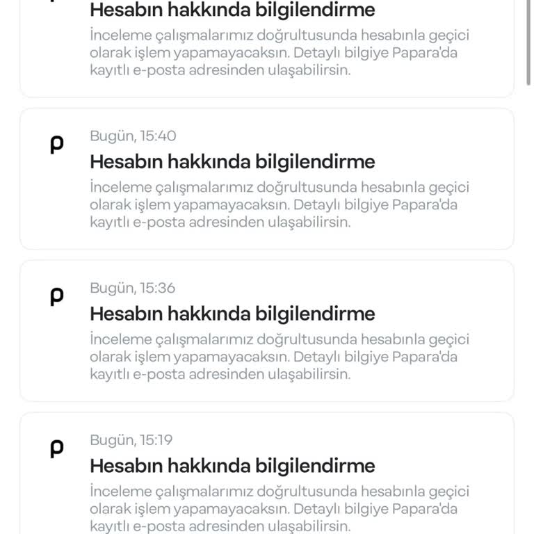 Papara Kartımla 20 Gündür İşlem Yapamıyorum, Çözüm Bekliyorum