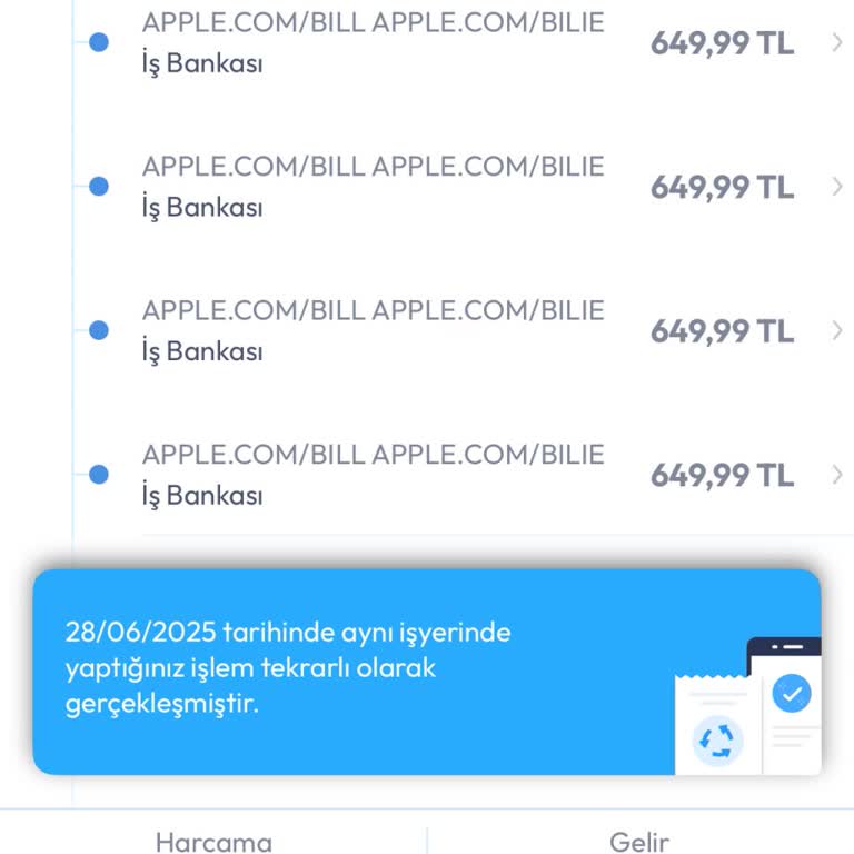 Onaysız Apple Bill İşlemleriyle Hesabımdan Para Çekildi, Acil İade İstiyorum