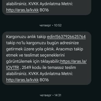 Aras Kargo Siparişim Teslim Edilmeden İptal Edildi