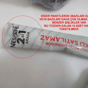 Aldığım Nescafe Paketleri Bozuk Çıktı, Kötü Koku Ve Tuzlu Tat Yaşadım