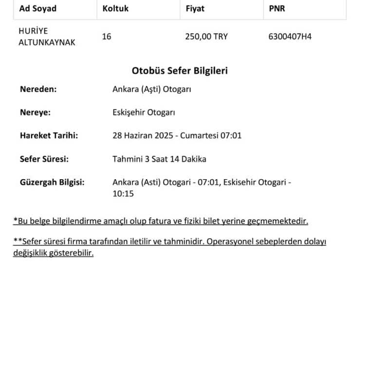 Peron Bilgisi Eksikliği Ve İletişimsizlik Nedeniyle Otobüsü Kaçırdım