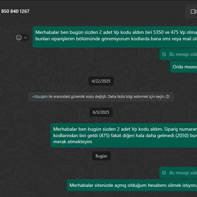 Hesap Silme Talebime Yanıt Alamıyorum, Destek Bekliyorum