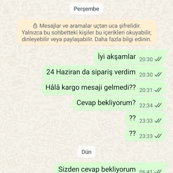Sipariş Sonrası İletişimsizlik Ve Yanıtsız Bırakılan Mesajlar