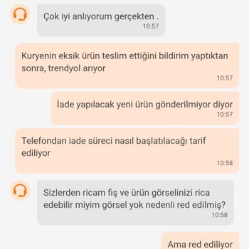 Eksik Ürün Teslimatı Ve İade Talebimin Reddi