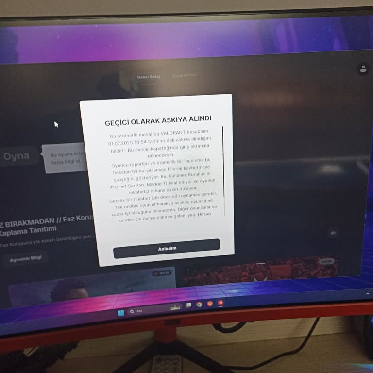 Haksız Yere Hesabım Askıya Alındı