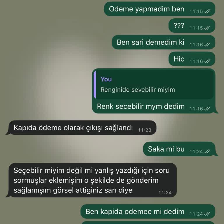 Sipariş Detayları Sorulmadan Yanlış Ürün Ve Ödeme Seçeneği Gönderildi