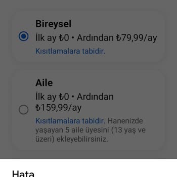 YouTube Premium Üyeliğinde Hata Ve Yardım Talebi
