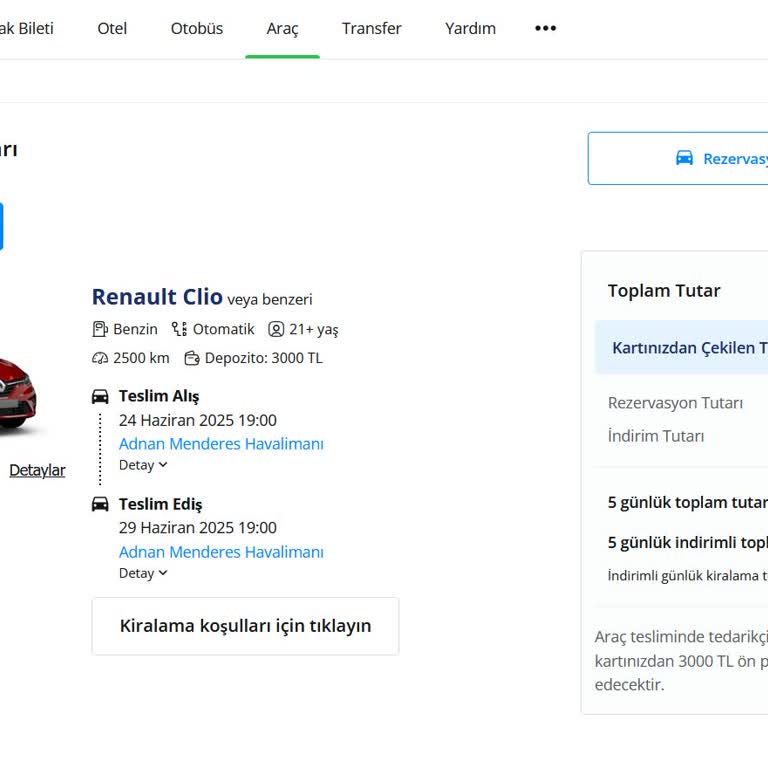 Araç Kiralama Rezervasyonunda Haksız Ceza Kesintisi Ve İletişim Sorunu