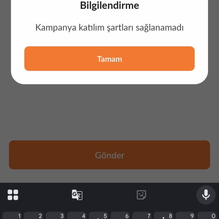 Kampanya Katılımı Sağlanamıyor, Sürekli Hata Alıyorum