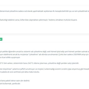 Phoenix Sunucum Yükseltme İşleminde Kalan Süreyi Silip Tam Ücret Talep Ediyor
