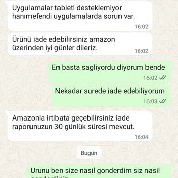 Tablet Ve Satıcıyla İlgili Yaşanan Sorunlar