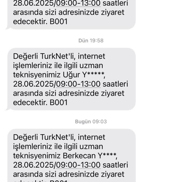 TurkNet Müşteri Hizmetleri Randevuya Uymadı, İletişim Eksikliği Yaşadım