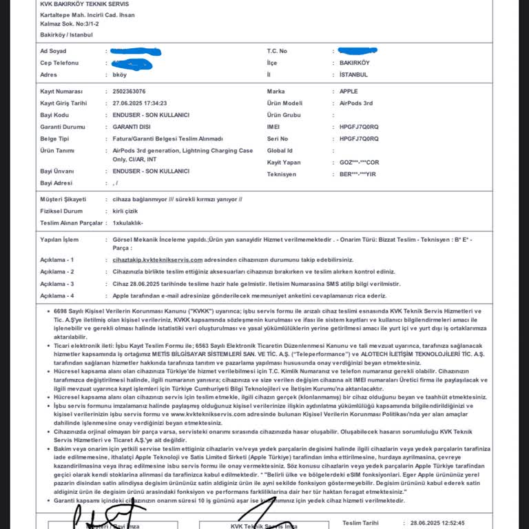 Teknosa'dan Satın Alınan Airpods'un Yan Sanayi Çıkması Ve Olumsuz Mağaza Yaklaşımı