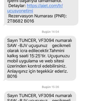 Uçuş Ertelendi, Koltuk Numarası Değiştirildi, Mağdur Oldum