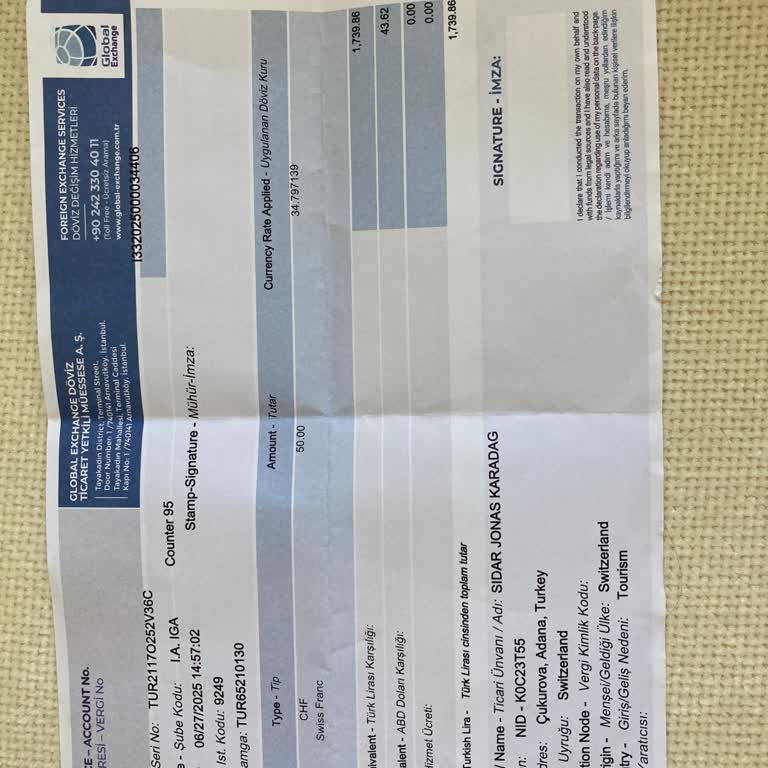 Döviz Bürosunda Yanlış Kur Uygulaması Sonucu Eksik Para Ödemesi