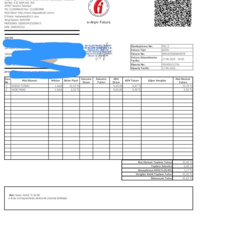 Bilgim Dışında Kargo Tutarı Kesintisi Yapıldı!