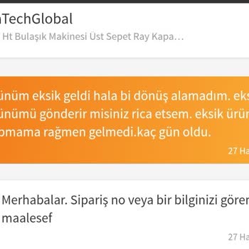 Eksik Gönderilen Parça Ve İade Sorunu Yaşadım